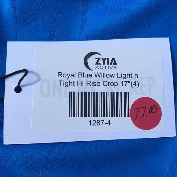 Royal Blue Willow Light n Tight Hi-Rose Crop (17”) - Picture 4 of 4